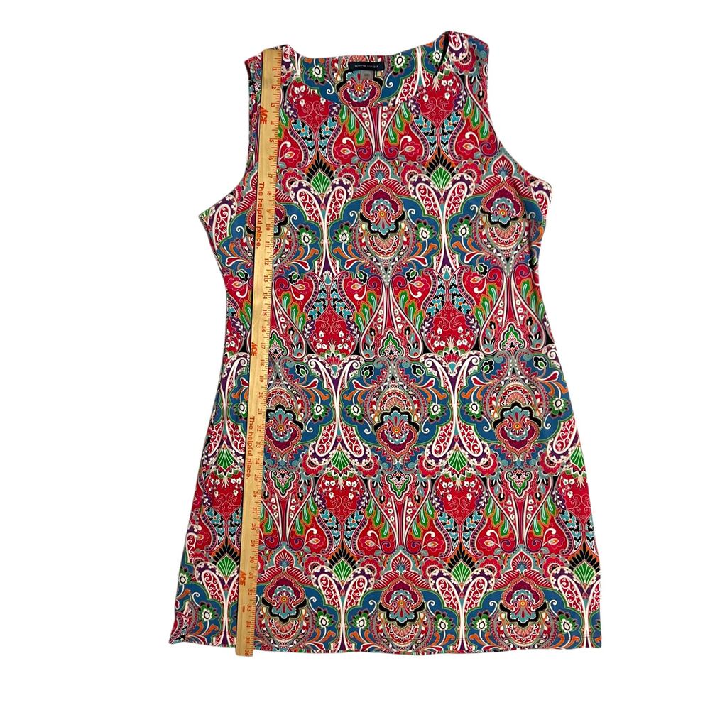 Tommy Hilfiger Pink Paisley Jewel Round Neckine Sleeveless Shift Dress Size 14 - Picture 7 of 8